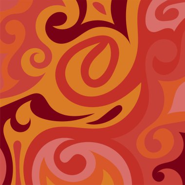 Girdap kıvrımlı doku süslemeleriyle soyut kare arkaplan.