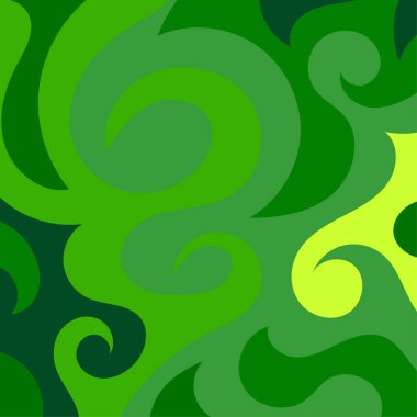 Girdap kıvrımlı doku süslemeleriyle soyut kare arkaplan.