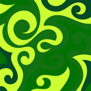 Girdap kıvrımlı doku süslemeleriyle soyut kare arkaplan.