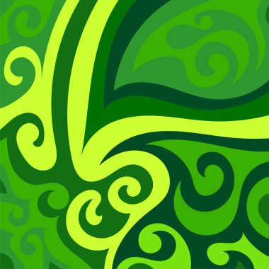 Girdap kıvrımlı doku süslemeleriyle soyut kare arkaplan.