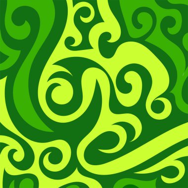 Girdap kıvrımlı doku süslemeleriyle soyut kare arkaplan.