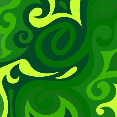 Girdap kıvrımlı doku süslemeleriyle soyut kare arkaplan.