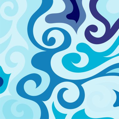 Girdap kıvrımlı doku süslemeleriyle soyut kare arkaplan.