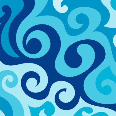 Girdap kıvrımlı doku süslemeleriyle soyut kare arkaplan.