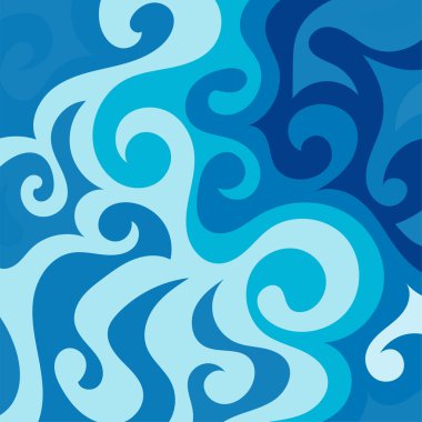 Girdap kıvrımlı doku süslemeleriyle soyut kare arkaplan.