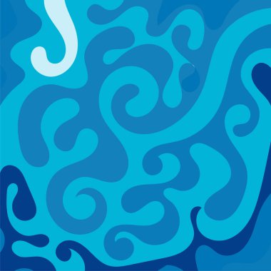 Girdap kıvrımlı doku süslemeleriyle soyut kare arkaplan.