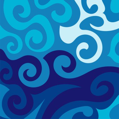 Girdap kıvrımlı doku süslemeleriyle soyut kare arkaplan.