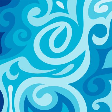 Girdap kıvrımlı doku süslemeleriyle soyut kare arkaplan.