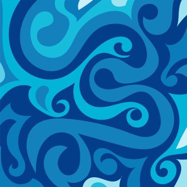 Girdap kıvrımlı doku süslemeleriyle soyut kare arkaplan.