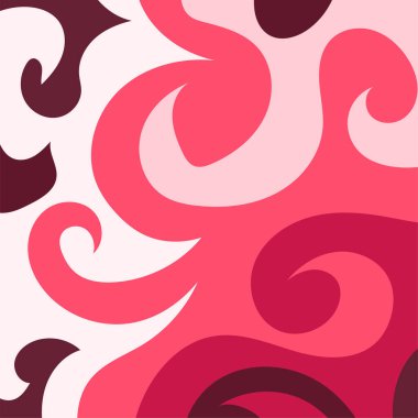 Girdap kıvrımlı doku süslemeleriyle soyut kare arkaplan.