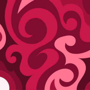 Girdap kıvrımlı doku süslemeleriyle soyut kare arkaplan.