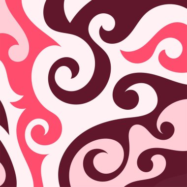 Girdap kıvrımlı doku süslemeleriyle soyut kare arkaplan.