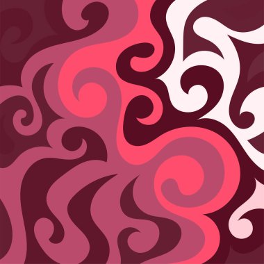 Girdap kıvrımlı doku süslemeleriyle soyut kare arkaplan.