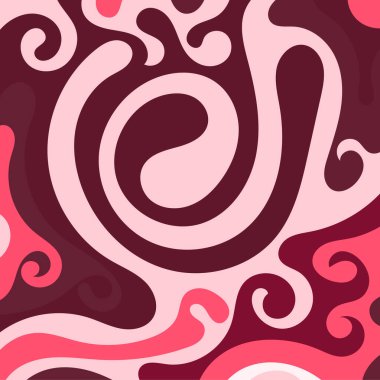 Girdap kıvrımlı doku süslemeleriyle soyut kare arkaplan.