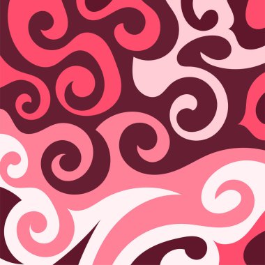 Girdap kıvrımlı doku süslemeleriyle soyut kare arkaplan.