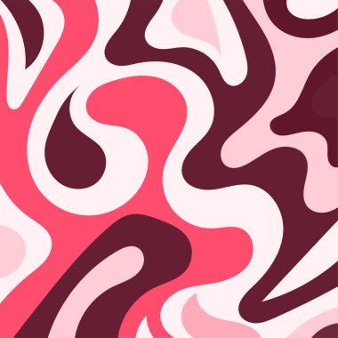 Girdap kıvrımlı doku süslemeleriyle soyut kare arkaplan.