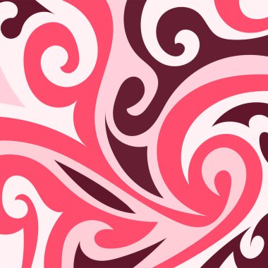 Girdap kıvrımlı doku süslemeleriyle soyut kare arkaplan.