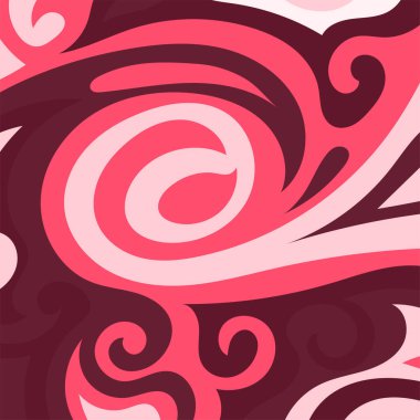 Girdap kıvrımlı doku süslemeleriyle soyut kare arkaplan.