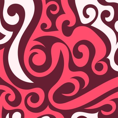 Girdap kıvrımlı doku süslemeleriyle soyut kare arkaplan.