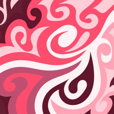 Girdap kıvrımlı doku süslemeleriyle soyut kare arkaplan.