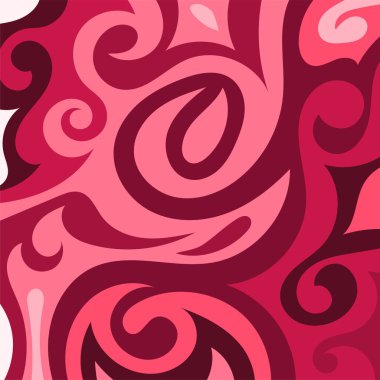 Girdap kıvrımlı doku süslemeleriyle soyut kare arkaplan.