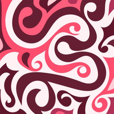 Girdap kıvrımlı doku süslemeleriyle soyut kare arkaplan.