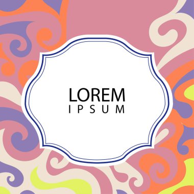 Çeşitli renklerin kıvrımlı girdaplarıyla soyut bir arkaplan. Akan girdaplarla soyut arkaplan ve boşluğu kopyala. Metin alanı olan soyut arkaplan.