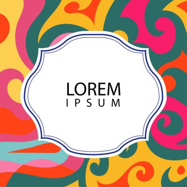 Çeşitli renklerin kıvrımlı girdaplarıyla soyut bir arkaplan. Akan girdaplarla soyut arkaplan ve boşluğu kopyala. Metin alanı olan soyut arkaplan.