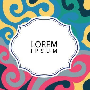 Çeşitli renklerin kıvrımlı girdaplarıyla soyut bir arkaplan. Akan girdaplarla soyut arkaplan ve boşluğu kopyala. Metin alanı olan soyut arkaplan.