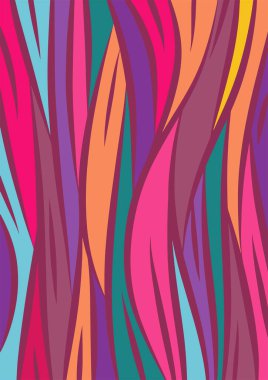 Kavisli şekilli soyut bir arkaplan. Akan kıvrımlar renkli arka plan sanatı. Dalgalı şekillerin ve parlak renklerin soyut arkaplanı.