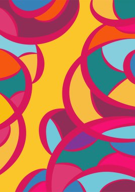 Renkli eğrilerin soyut arkaplanı. Kıvrımların ve yüzeylerin soyut dekoratif arka planı.