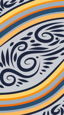 Vibrant Girdapları ve Gökkuşağı Çiçekleri 'nin soyut arka planı. Süslü girdaplı ve kıvrımlı gökkuşağı şekilli sanatsal arkaplan.