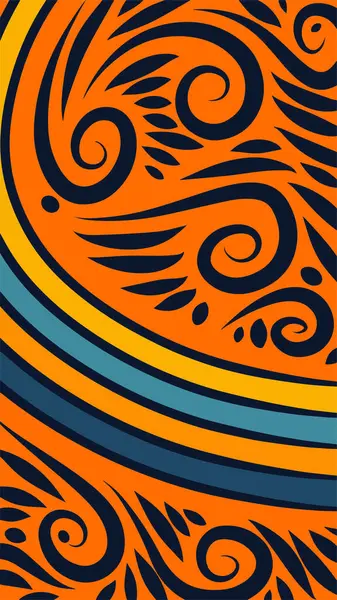 Vibrant Girdapları ve Gökkuşağı Çiçekleri 'nin soyut arka planı. Süslü girdaplı ve kıvrımlı gökkuşağı şekilli sanatsal arkaplan.