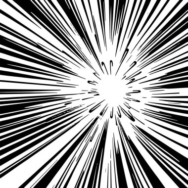 Pop sanat veya retro temalı illüstrasyon için hareket çizgisi arkaplan illüstrasyonu.