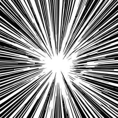 Pop sanat veya retro temalı illüstrasyon için hareket çizgisi arkaplan illüstrasyonu.