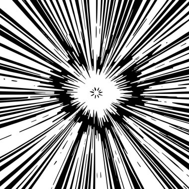 Pop sanat veya retro temalı illüstrasyon için hareket çizgisi arkaplan illüstrasyonu.