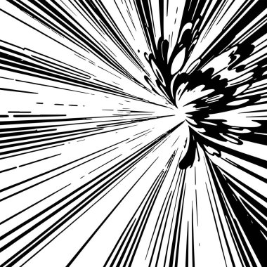 Pop sanat veya retro temalı illüstrasyon için hareket çizgisi arkaplan illüstrasyonu.