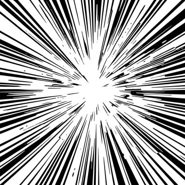 Pop sanat veya retro temalı illüstrasyon için hareket çizgisi arkaplan illüstrasyonu.