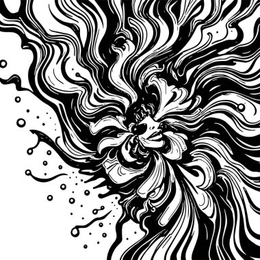 Girdap akış çizgileri olan soyut bir arkaplan. Sanatsal akış çizgileri arka plan sanatı