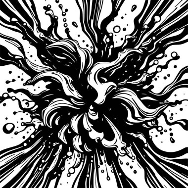 Sıvı veya mürekkep sıçramalarının soyut arkaplanı. Sıvı sıçrama arkaplan sanatı.