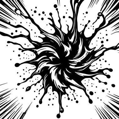 Sıvı veya mürekkep sıçramalarının soyut arkaplanı. Sıvı sıçrama arkaplan sanatı.