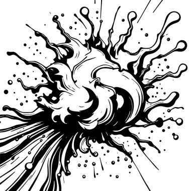 Sıvı veya mürekkep sıçramalarının soyut arkaplanı. Sıvı sıçrama arkaplan sanatı.