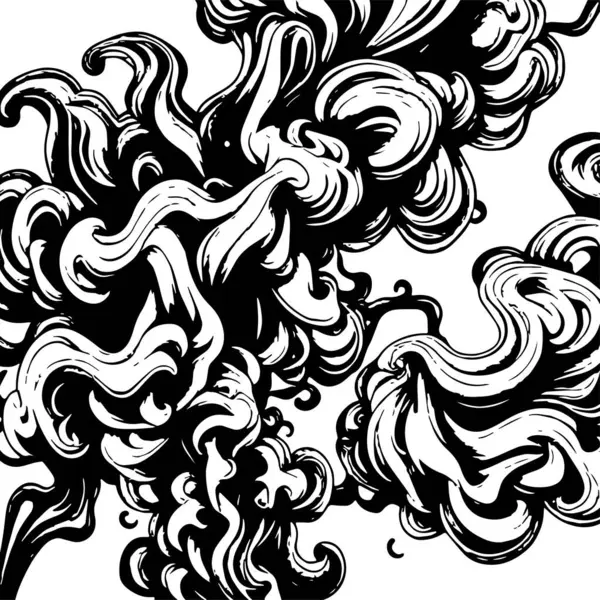 Girdap akış çizgileri olan soyut bir arkaplan. Duman arkaplan sanatının sanatsal akış vuruşları