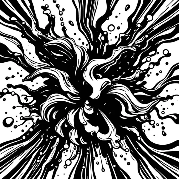 Sıvı veya mürekkep sıçramalarının soyut arkaplanı. Sıvı sıçrama arkaplan sanatı.