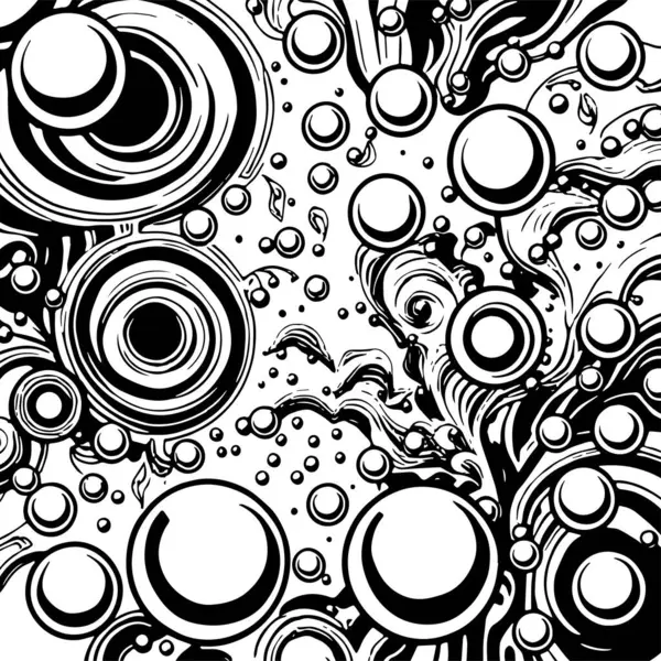 Artistik arka plan sanatı için sıvı girdaplar ve kabarcıklar. Su kabarcıkları ile süsleme.