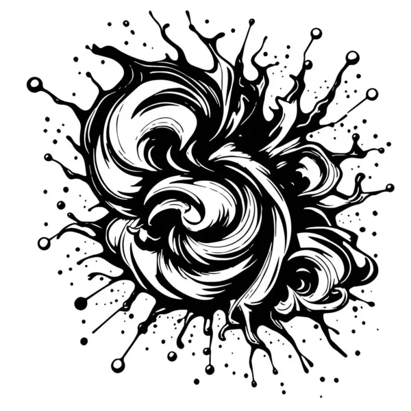 Sıvı veya mürekkep sıçramalarının soyut arkaplanı. Sıvı sıçrama arkaplan sanatı.