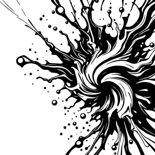 Sıvı veya mürekkep sıçramalarının soyut arkaplanı. Sıvı sıçrama arkaplan sanatı.