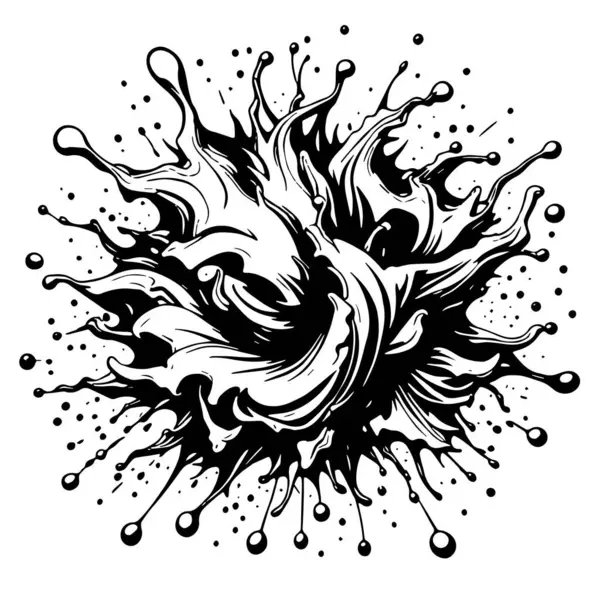 Sıvı veya mürekkep sıçramalarının soyut arkaplanı. Sıvı sıçrama arkaplan sanatı.