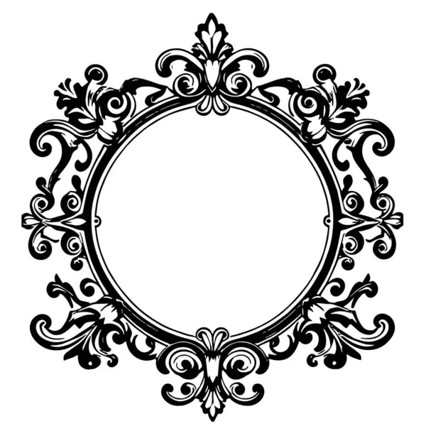 Dekoratif çiçek ve yaprak kıvrımları kabartma çerçeve çizimi. Dekoratif çiçek ve kıvrımların sınır veya arkaplan sanatı oyulmuş süslemeler.