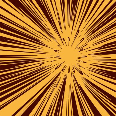 Pop sanat veya retro temalı illüstrasyon için hareket çizgisi arkaplan illüstrasyonu.